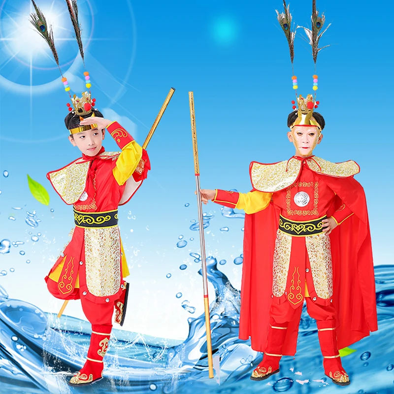 

sun wukong costumes for children halloween cosplay funny costumes chinese TV play monkey king costumes for kids