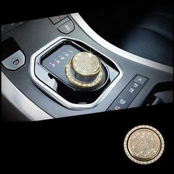 

2pcs Silver / Gold Diamond Style Center Gear Shift Control Switch Cover Trim Case Fit For Land Rover Discovery Sport 2015-2018