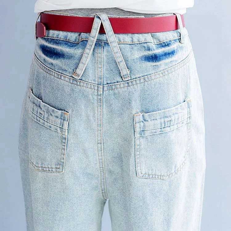 Elseisle Рваные джинсы для женские Большие Размеры Мешковатые бойфренд Джинсы для женщин для Для женщин с отверстием Denim Дамские шаровары обувь для женщин г. новые рваные штаны