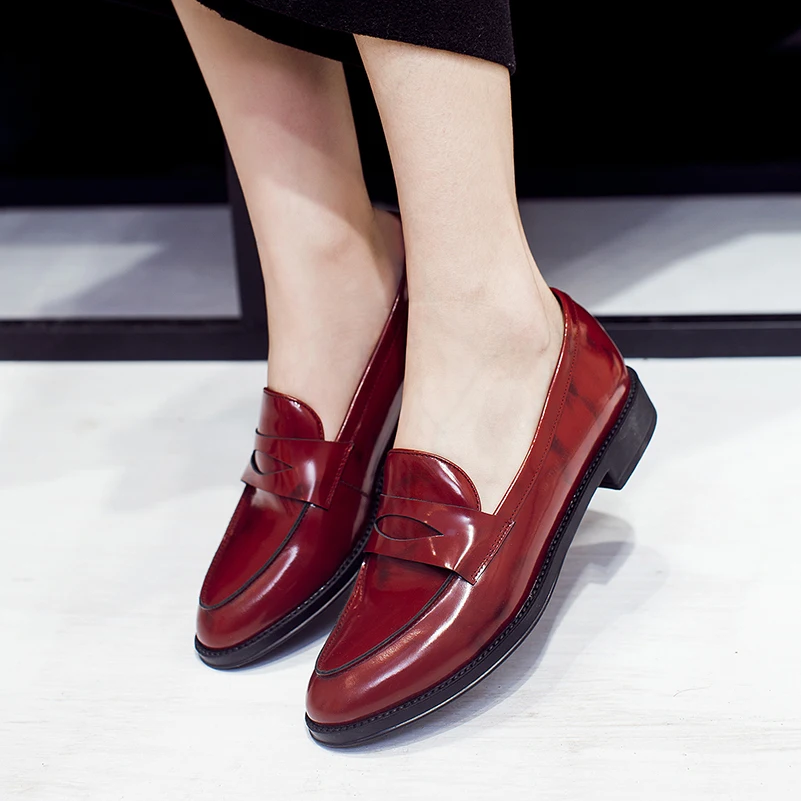 3 цвета; женские слипоны из натуральной кожи на плоской подошве; оксфорды; брендовая дизайнерская женская обувь для отдыха; лоферы; женская обувь высокого качества