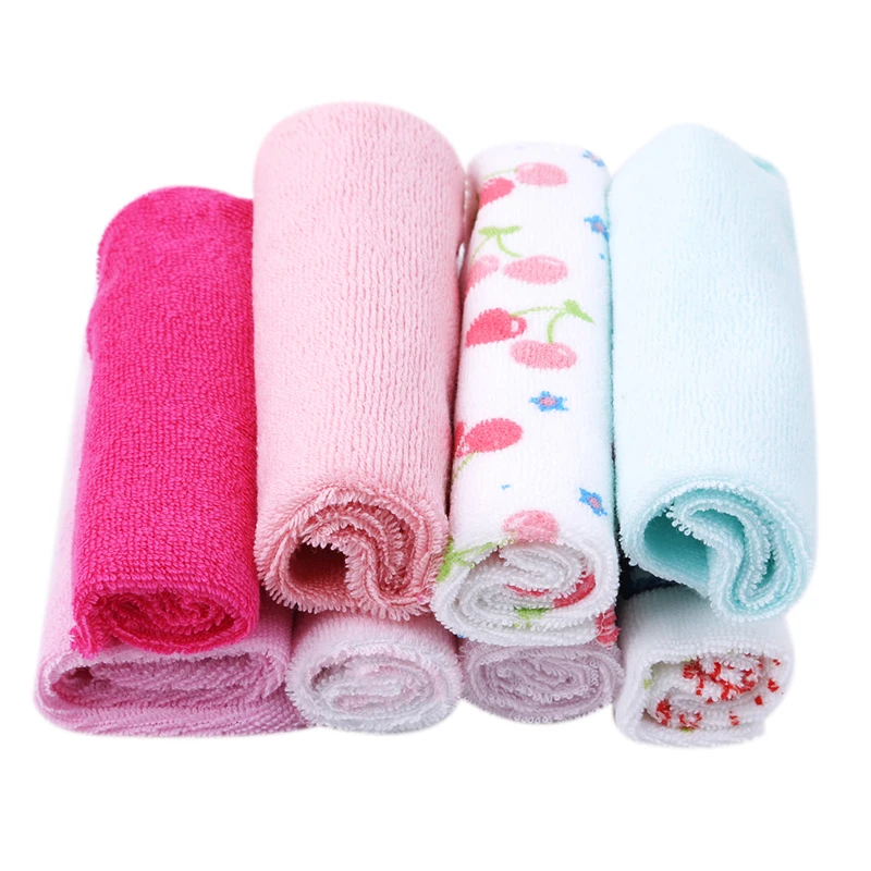 8Pcs/Set Cotton Newborn Baby Towels Saliva Towel Nursing