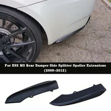 K Style Carbon fiber Rear Bumper Side Splitter Spoiler Extensions For BMW E92 E93 2Door M3