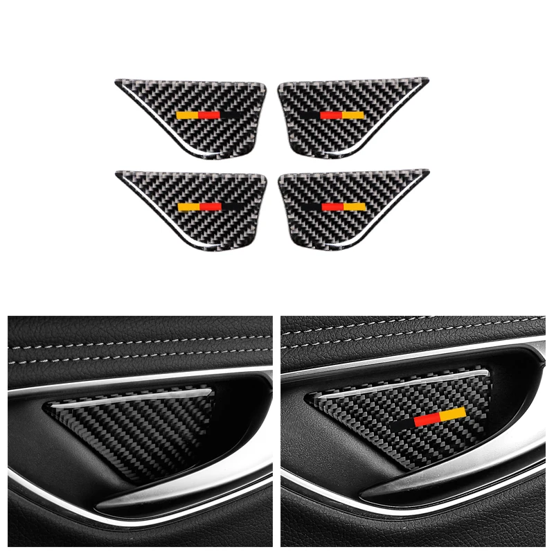 Carbon Fiber Interor Door Handle Bowl Cover Trim For Mercedes Benz C Class W205