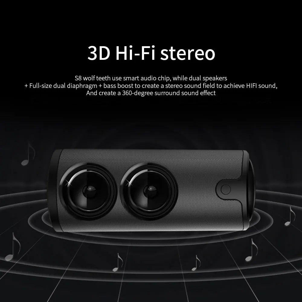 HiFi 3D стерео сабвуфер Bluetooth динамик 15H музыка Смарт сенсорное управление BT 4,0 беспроводной портативный уличный динамик s AUX FM TF