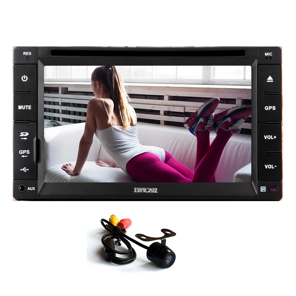 Excellent 8GB GPS Map Navigator MP4 Stereo 2 Din 6.2 Inch HeadUnit CD Radio AMP Logo Car DVD Player Sub In Deck BT Auto Video 11