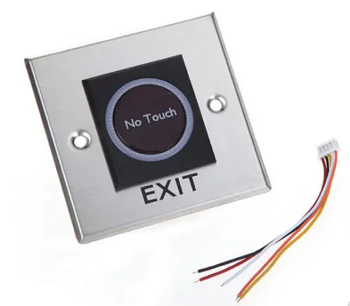 Инфракрасный сенсорный выключатель без касания бесконтактная кнопка выхода двери с светодиодный индикацией для домашнего контроля доступа