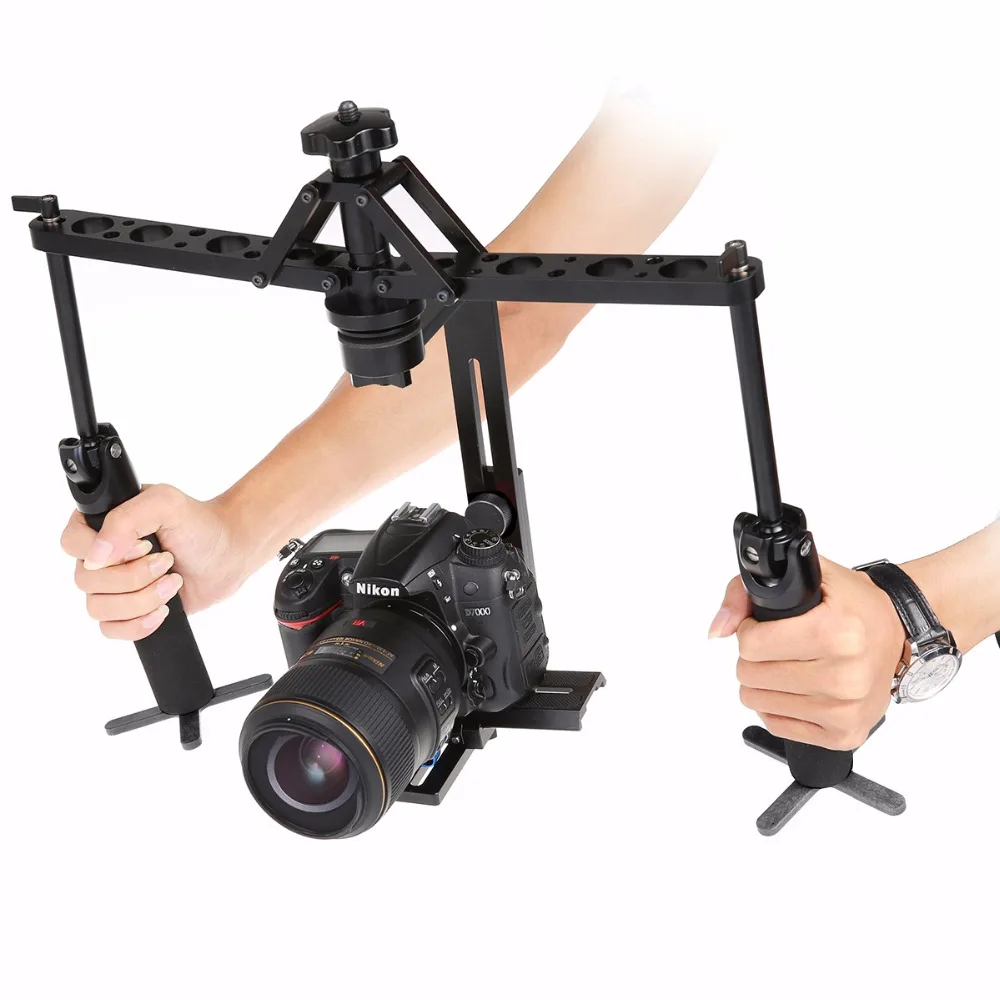 Portable 2-Axis Handheld Stabilizer Video Gimbal Steadicam Steady for DSLR Camera DV BMPCC Portable 2-Axis Handheld Stabilizer Video Gimbal Steadicam Steady for DSLR Camera DV BMPCC