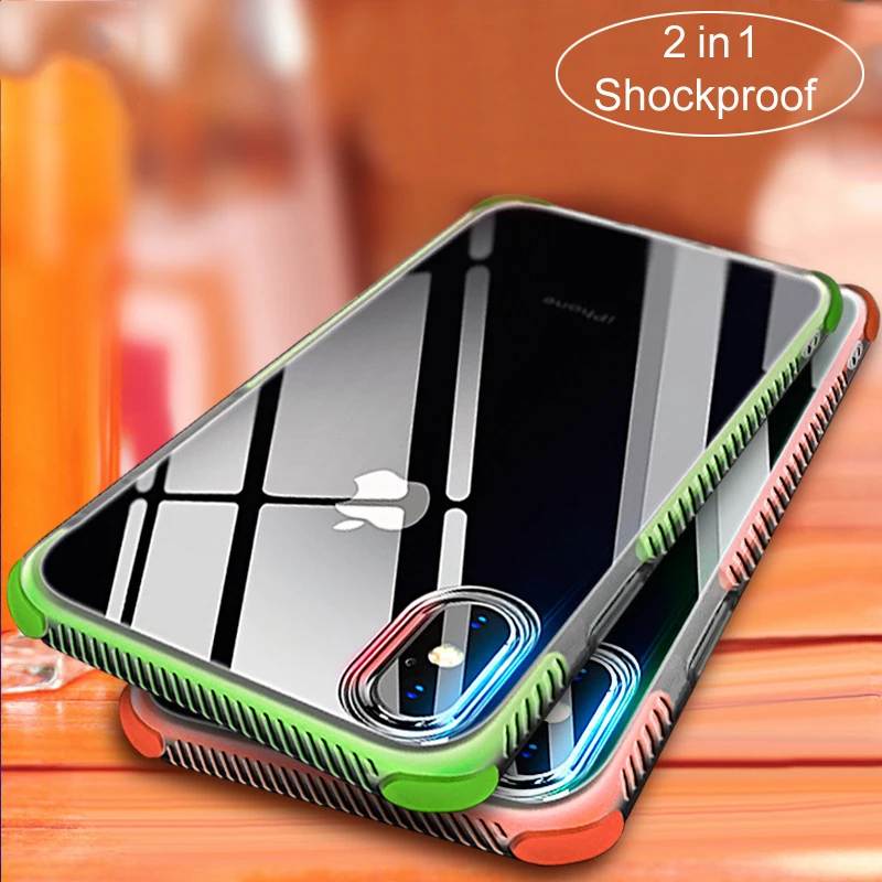 

Fashion Case For iPhone 7 8 Plus X XR XS Max Soft Transparent Silicone Back Cover for APPLE On 6 6S S 7Plus TPU Shockproof Coque