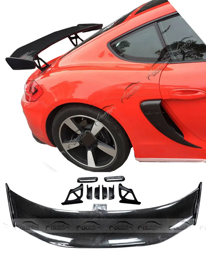 

Carbon Fiber Rear Wing Spoiler Racing Splitter GT4 Style for Porsche 981 2013-2016 Car Styling