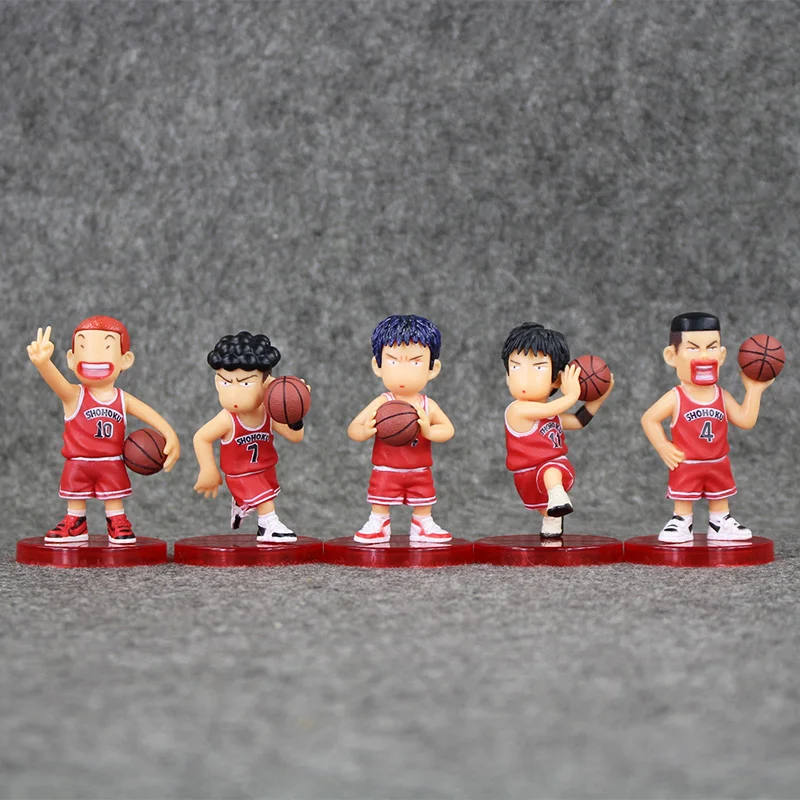 2 стиля 5 шт./лот SLAM DUNK Shohoku баскетбольный плеер аниме фигурка кукла ханамичи