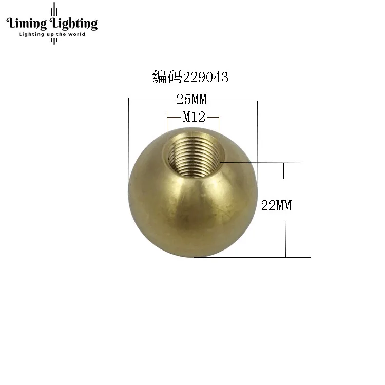 10 шт. Чистая медь M12 в зуб потолок M10 M8 M6 M5 M3 круглый латунный женский шаровой головкой Гайка части лампы фонари части DIy винт - Цвет: 229043