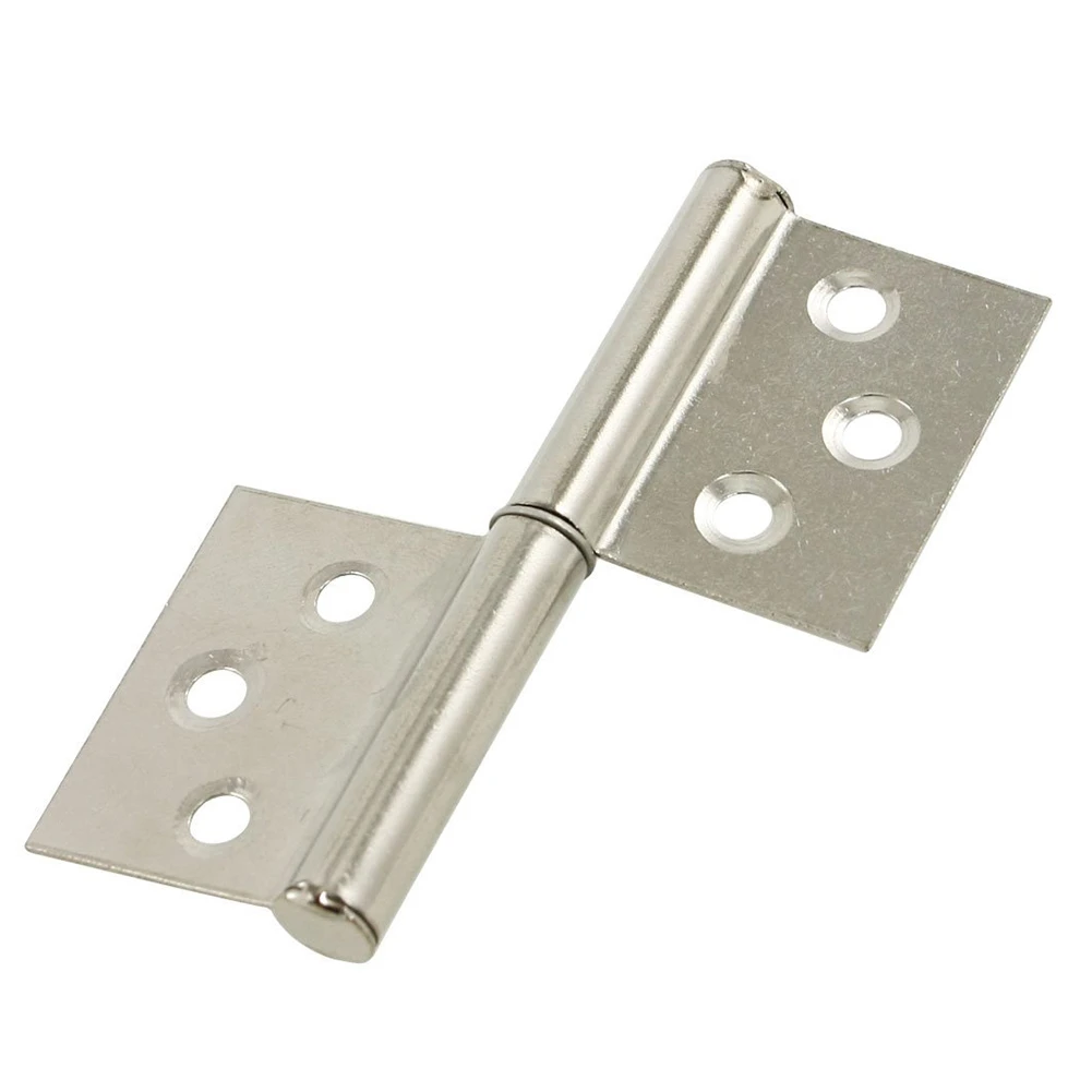 Stainless Steel 7.6cm Door Hinge Silver Tone Hardware 