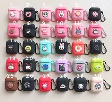 

Cartoon Cute Soft Silicone Case For Airpods Shockproof Cover For Earphone Cases For Air Pods With Hook