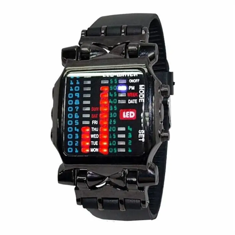 

Hot Binary LED Watch Creative Crab Silicone LED Light Watch Watch Student Individual Watch Factory Wholesale
