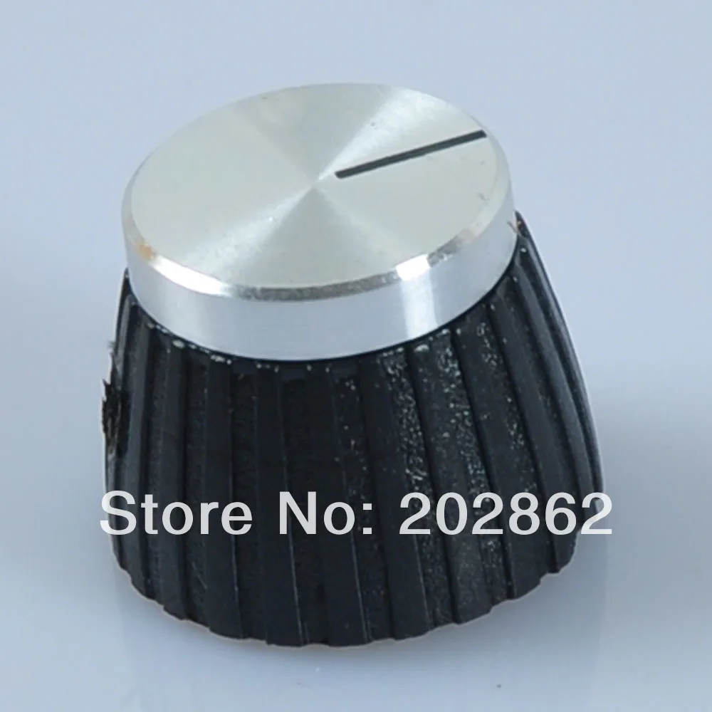 5pcs Marshal Style Amplifier Guitar Amp Control Knob Black W/ Silver