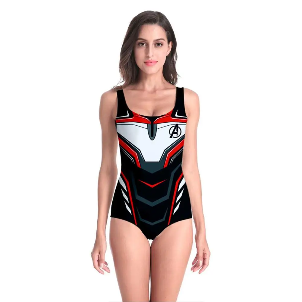

Triangle bikini one-piece swimsuit female sexy bathing suit 3D Print Avenger 4 Cosplay bodysuit women's Top Tees