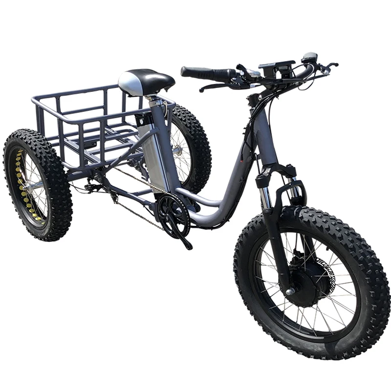 Perfect 250W 350W 500W Electric Tricycle With 36V10A Lithium Battery Brushless Gear Hub Motor 3 wheel Electric Snow Bicycle New Arrival 1