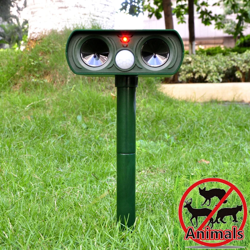 

WCIC Ultrasonic Pest Repeller Solar-Powered Bird Animal Dog Cat Repeller Mice Katten Pest Reject Insect Repellent Mole Repeller