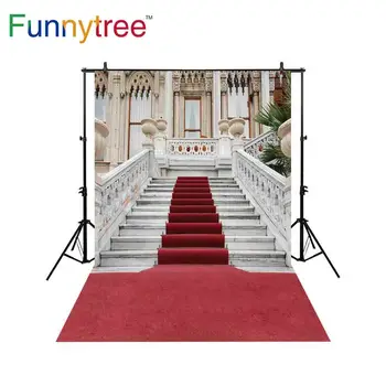 

Funnytree background for photo studio palace stairs red carpet luxury architecture photography backdrop photocall photobooth