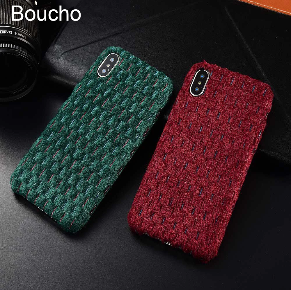 Чехол Boucho для iPhone XS Max XR X 8 plus модные тканевые чехлы телефонов 7 6 6s ультра тонкий