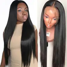 180 Density Lace Front Human Hair Wigs For Black Women PrePlucked Long Brazilian Straight Lace Wig With Baby Hair Remy Lace Wig цена 180 Density Lace Front Human Hair Wigs For Black Women PrePlucked Long Brazilian Straight Lace Wig With Baby Hair Remy Lace Wig цены онлайн