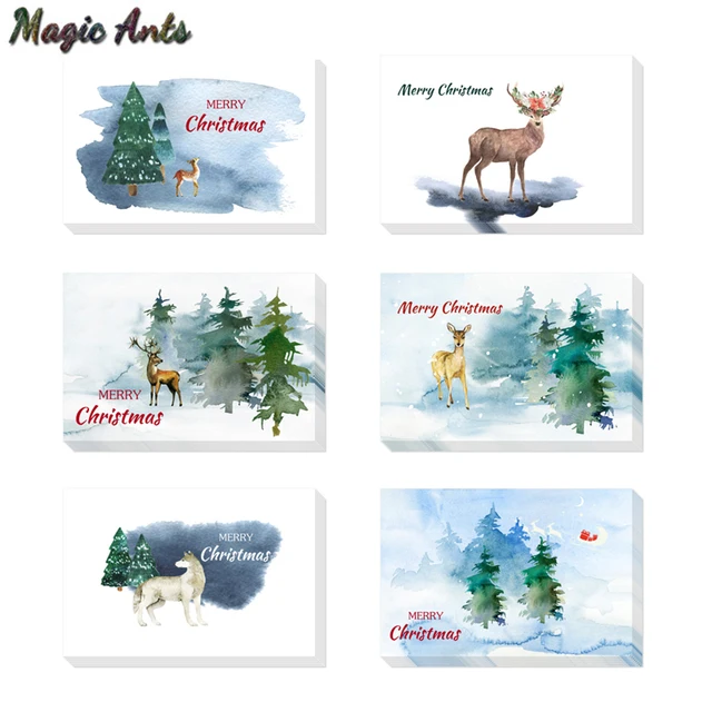 notes watercolour christmas thank you card with envelope stickers new year winter holidays custom blank inside - Christmas Thank You Cards notes watercolour christmas thank you card with envelope stickers new year winter holidays custom blank inside - Christmas Thank You Cards