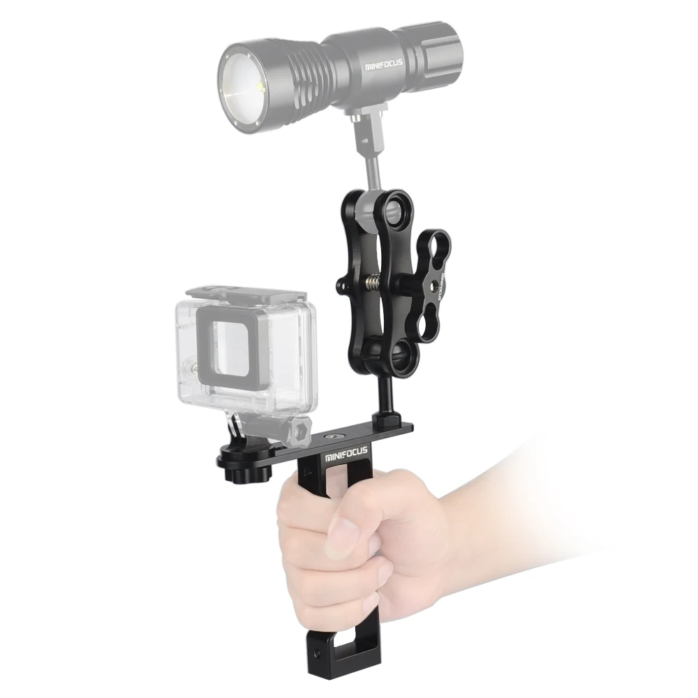 

Action Camera Diving Tray Single Arm Aluminium Handle Grip with Ball Arm Clamp Mount for GoPro Hero 8 7 6 5 4 3 Session yi II 4K
