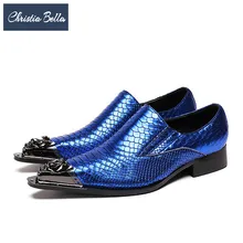 Christia Bella Brand Italian Fashion Formal Men Shoes Genuine Leather Pointed Toe Wedding Dress Shoes Plus Size Business Shoes