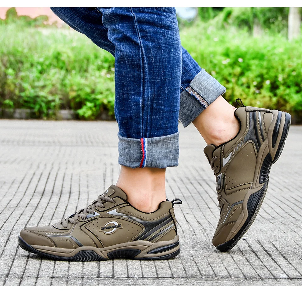 BONA/Новинка; популярные мужские теннисные туфли; кожаная уличная спортивная обувь; классические беговые кроссовки; удобные трендовые мужские кроссовки