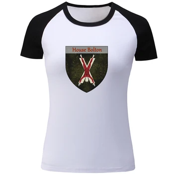 

Game of Thrones House Bolton Our Blades are Sharp Design Summer Womens Ladies Printing T shirt Graphic Tee Shirt Cotton Tshirts