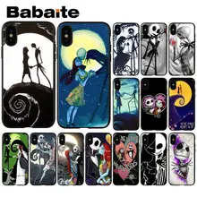 Babaite la pesadilla antes de Navidad Jack Skellington caja del teléfono para iPhone 7 6 6S Plus X XS X MAX 5 5S SE XR fundas para móviles