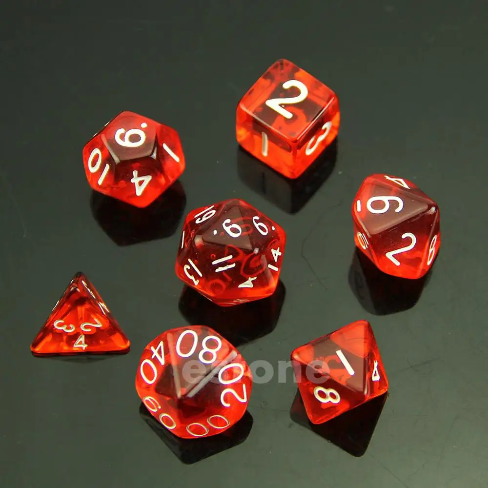 RPG D & DND Poly Dice настольная игра Набор из 7 сторонних die D4 D6 D8 D10 D12 D20|dice board games|poly dicedice |