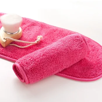 

18*40cm Makeup Remover Towel Natural Micro Fabric Reused Cleaning Face Towel Facial Wipe Cloths Wash Cloth W8388