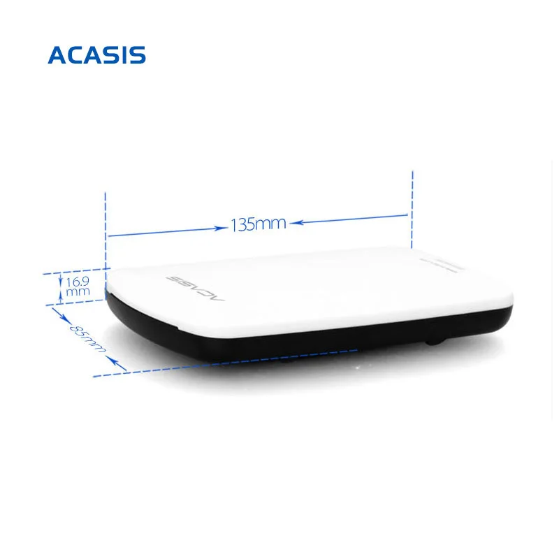 Free shipping On Sale 2.5'' ACASIS Original 120GB Storage USB2.0 HDD Mobile Hard Disk External Hard Drive Have switch power