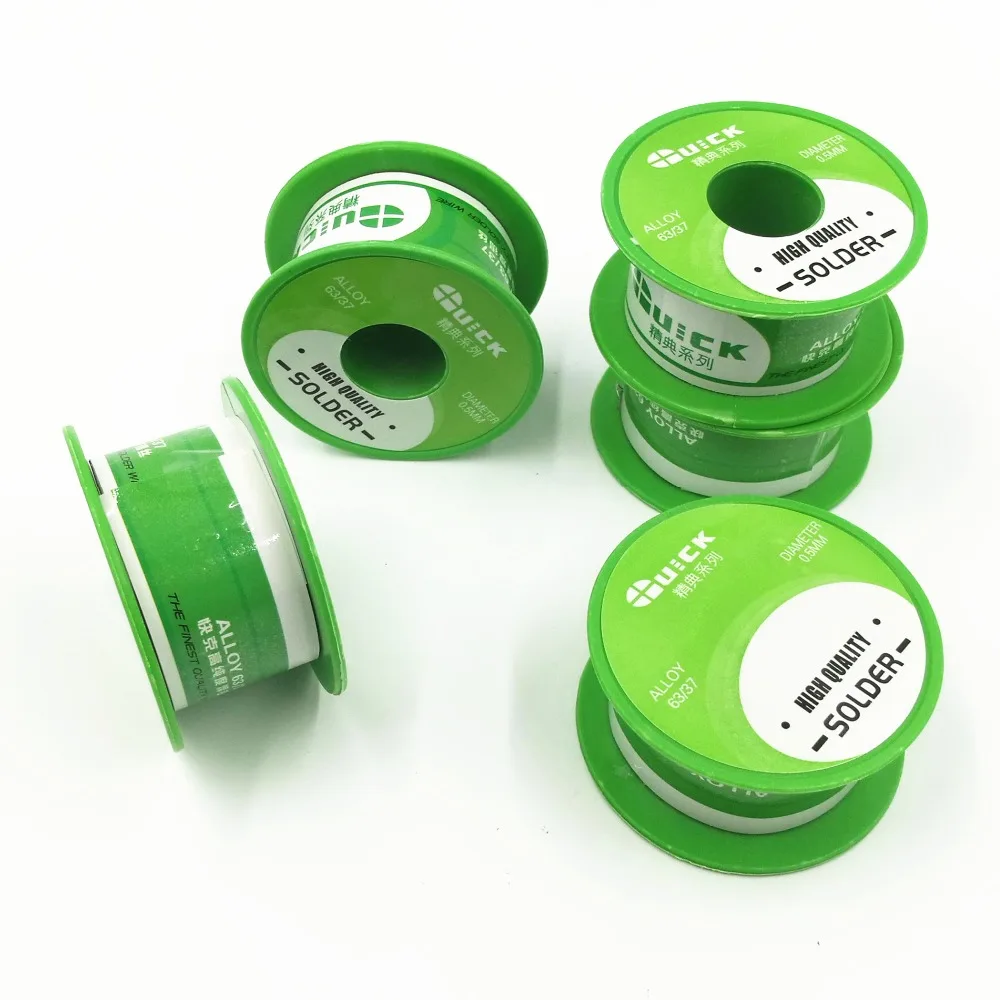 5pcs Original QUICK Tin Line Low Melting Point Solder Wire 63/37 Tin