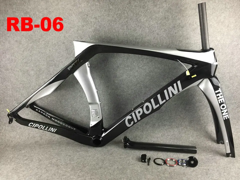 Excellent Sliver Frame Cipollini RB1K THE ONE Shiny RB1000 T1100 carbon fiber road bike bicycle frame set 34