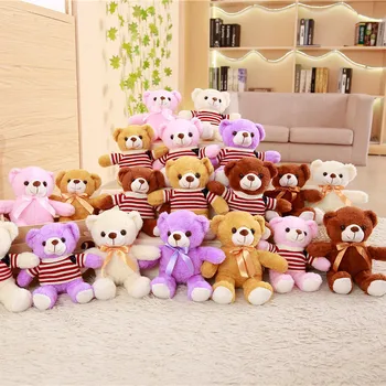 

1PC 30cm/35cm Lovely Teddy Bear Stuffed Animals Plush Toy Dressing Sweater Ribbon Teddy Bears Doll Kids Toys Girls Baby Gifts