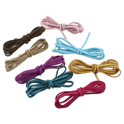 

5 Meters Korea Artifical Flat Suede Leather Cord Jewelry Accessories DIY Making Lace String Strap Necklace Rope Bead Bracelets