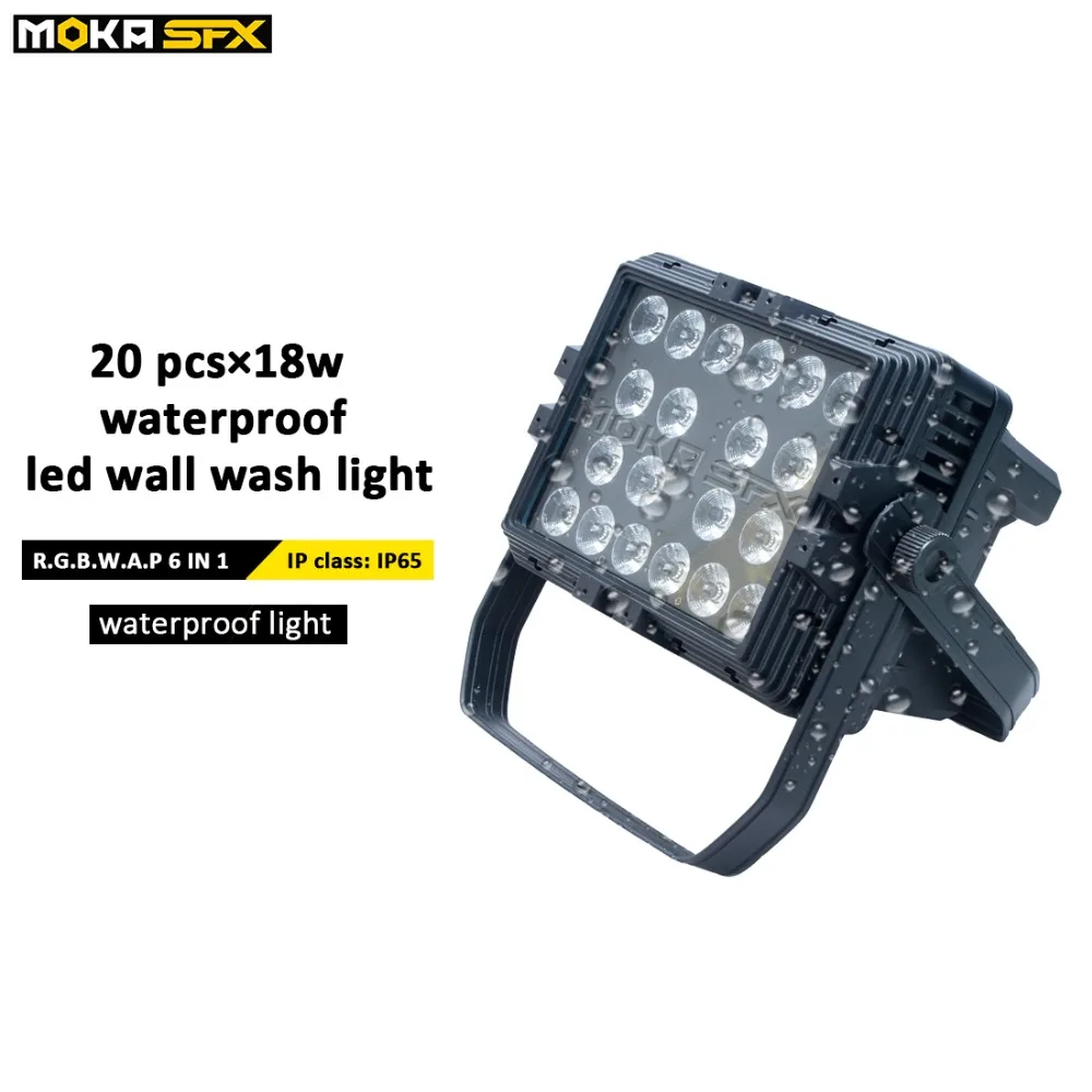 Special Offers Factor Directly Sales 20*18W LED Waterproof wash light RGBW UV 6 in1 Wall Washer light DMX Stage wash lighting