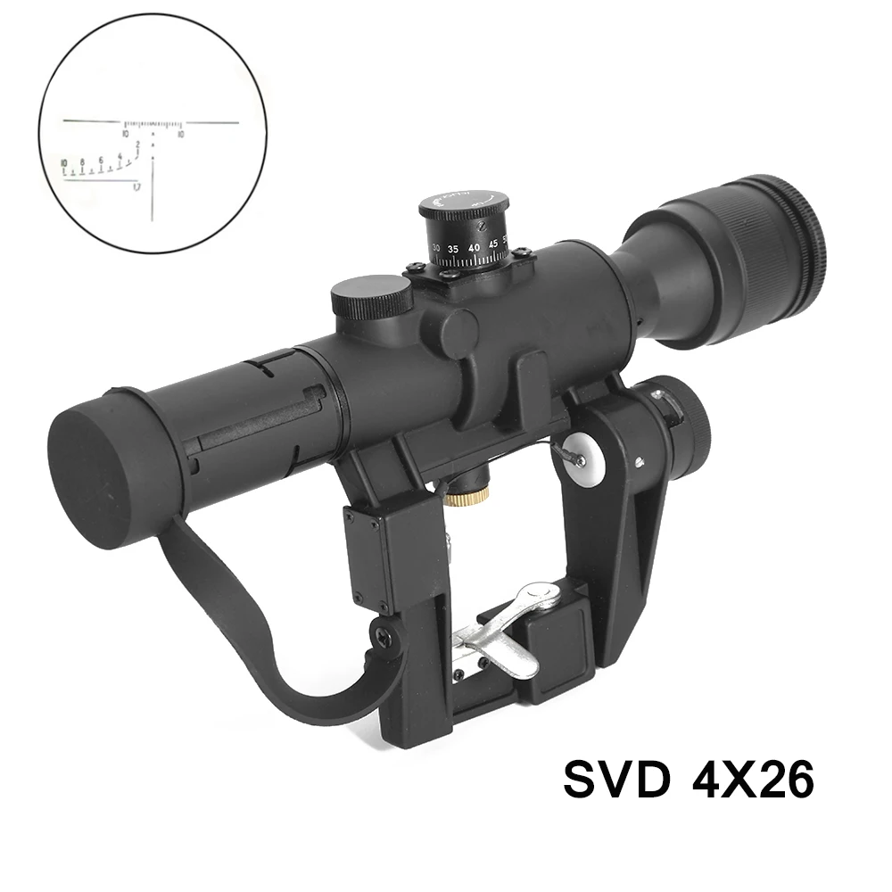 التكتيكي 4x26 دراغونوف SVD النطاق البصري الأحمر مضيئة PSO-1 نوع بندقية Riflescope قناص بندقية سلسلة AK نطاق بندقية للصيد