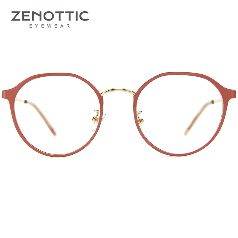 ZENOTTIC винтажная круглая рамка очки по рецепту женские ретро оптические для