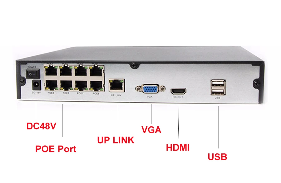 4 канальный сетевой видеорегистратор 5 МП 4POE H.265|Видеорегистратор для