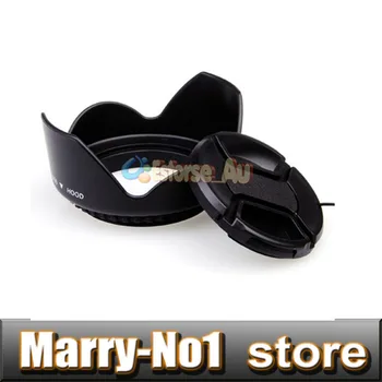 

2 in 1 37 49 52 55 58 62 67 72 77mm Lens Cap + Flower Lens Hood For Camera 650D 700D 600D D750 D800 D810 D850 D610 D600 D7100 D5