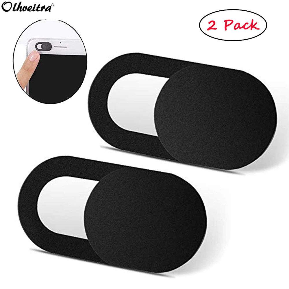 

Olhveitra 2PCS Phone Camera Cover Slim Laptop Webcam Cover For Desktop Tablet MacBook iPad Camera Blokcer Sliding Privacy Shield