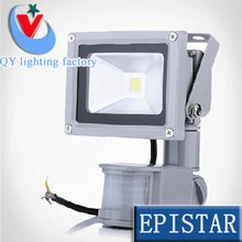 10 шт./лот светодиодный проектор лампа серый Светодиодный прожектор 10 Вт 20 Вт 30 Вт 50 Вт 70 Вт 100 Вт 85-265 в PIR датчик движения Sense detective