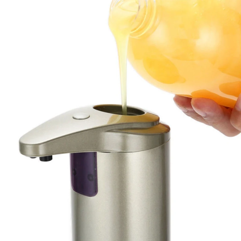 Dispensador de Sabão do Sensor Dispensador de Sabão Líquido de Aço Suprimentos de Limpeza do Carro Automático Inoxidável 2020 280 ml 9 do Sensor Automático Dispensador de Sabão Líquido