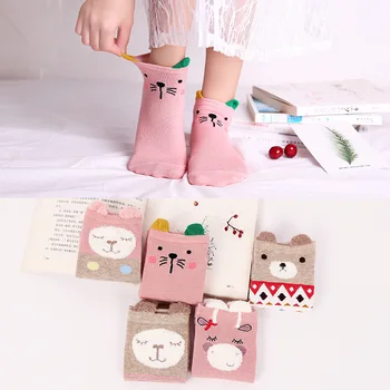 

2018 new Multi-style girls 3D cartoon boat socks cute sweet beauty socks cotton thin socks