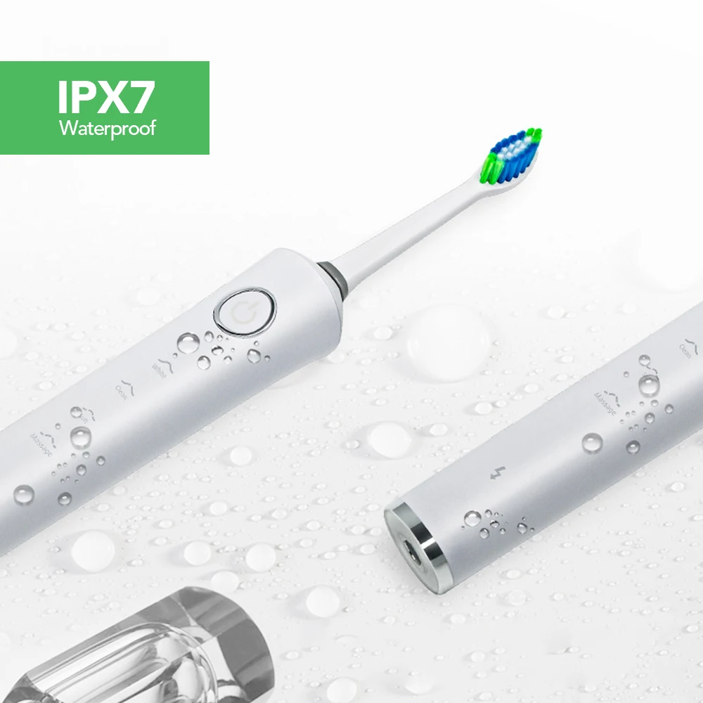 

Ultrasonic Electric Toothbrush Rechargeable brosse a dent Electronic Teeth Brush 4pc Soft Replacement Heads Sonic Brush