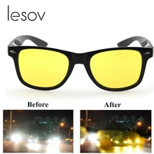 Lesov желтые линзы ночного видения, очки для вождения, поляризованные солнцезащитные очки, очки для верховой езды, унисекс, синий светильник, блокирующие очки, вспышки