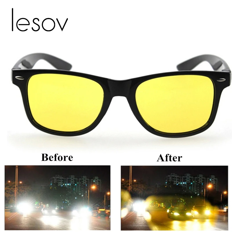 

Lesov Yellow Lens Night Vision Driving Glasses Polarized Sunglasses Riding Goggles Unisex Blue Light Blocking Glasses Flash Deal